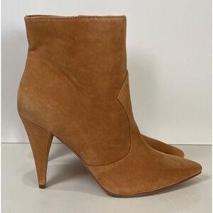 Vince Camuto Women's Azentela Ankle Booties Size 8.5 Brown Suede Golden Walnut